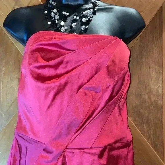 WHBM Burgundy Dress-10 - Picture 2 of 7